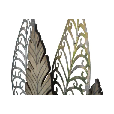 PANEL ZE STALI I DREWNA LIŚCIE -C- 75 2,5 87 cm